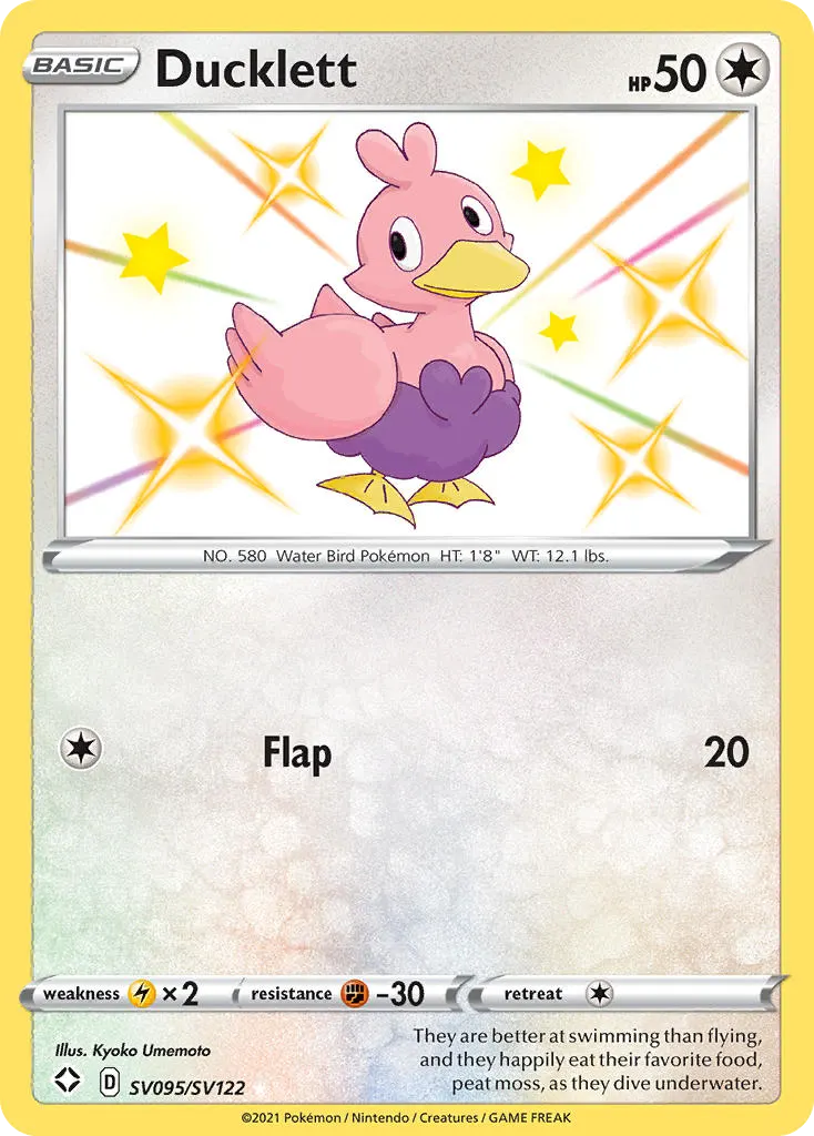 Ducklett — Shining Fates Shiny Vault SV095 Pokémon card