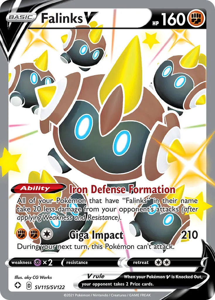 Falinks V — Shining Fates Shiny Vault SV115 Pokémon card