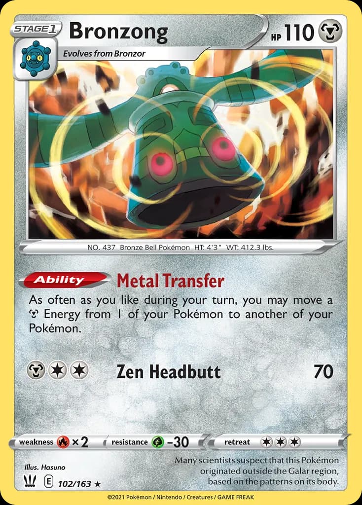 Bronzong — Battle Styles 102 Pokémon card