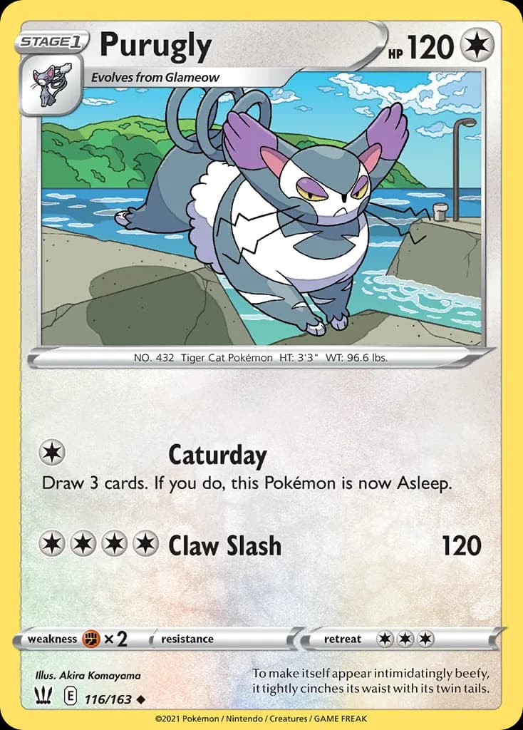 Purugly — Battle Styles 116 Pokémon card