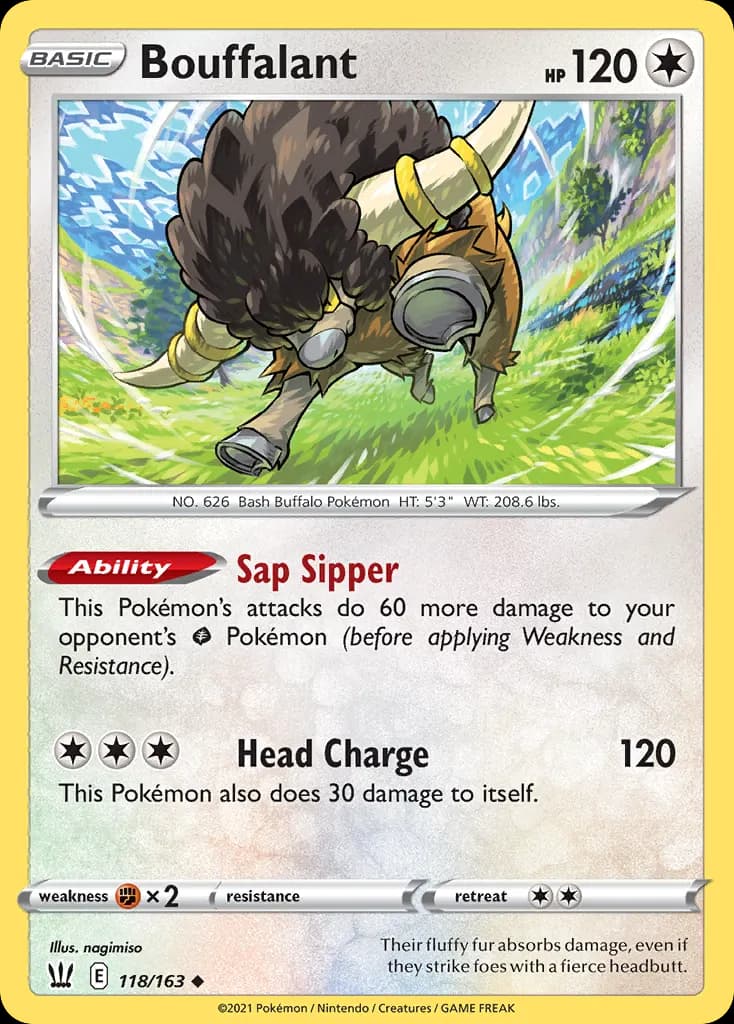 Bouffalant — Battle Styles 118 Pokémon card