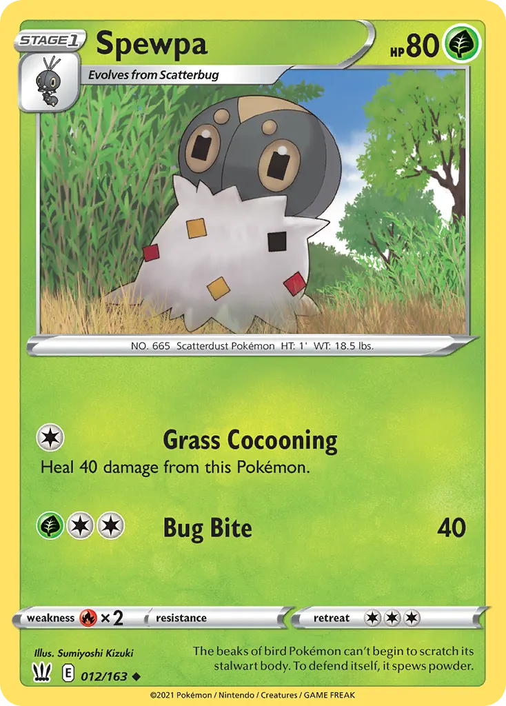 Spewpa — Battle Styles 12 Pokémon card