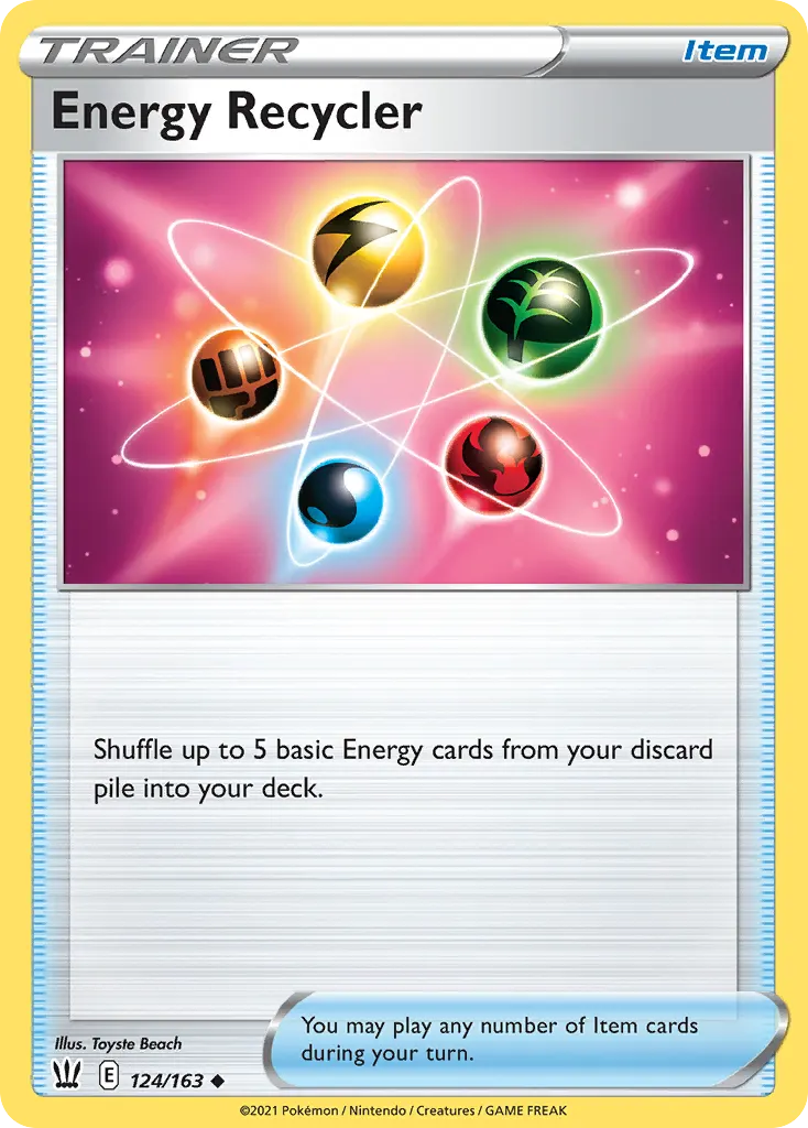 Energy Recycler — Battle Styles 124 Pokémon card