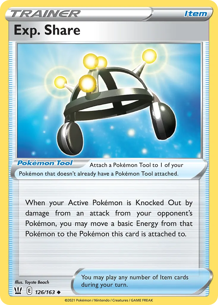 Exp. Share — Battle Styles 126 Pokémon card