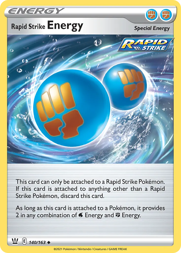 Rapid Strike Energy — Battle Styles 140 Pokémon card