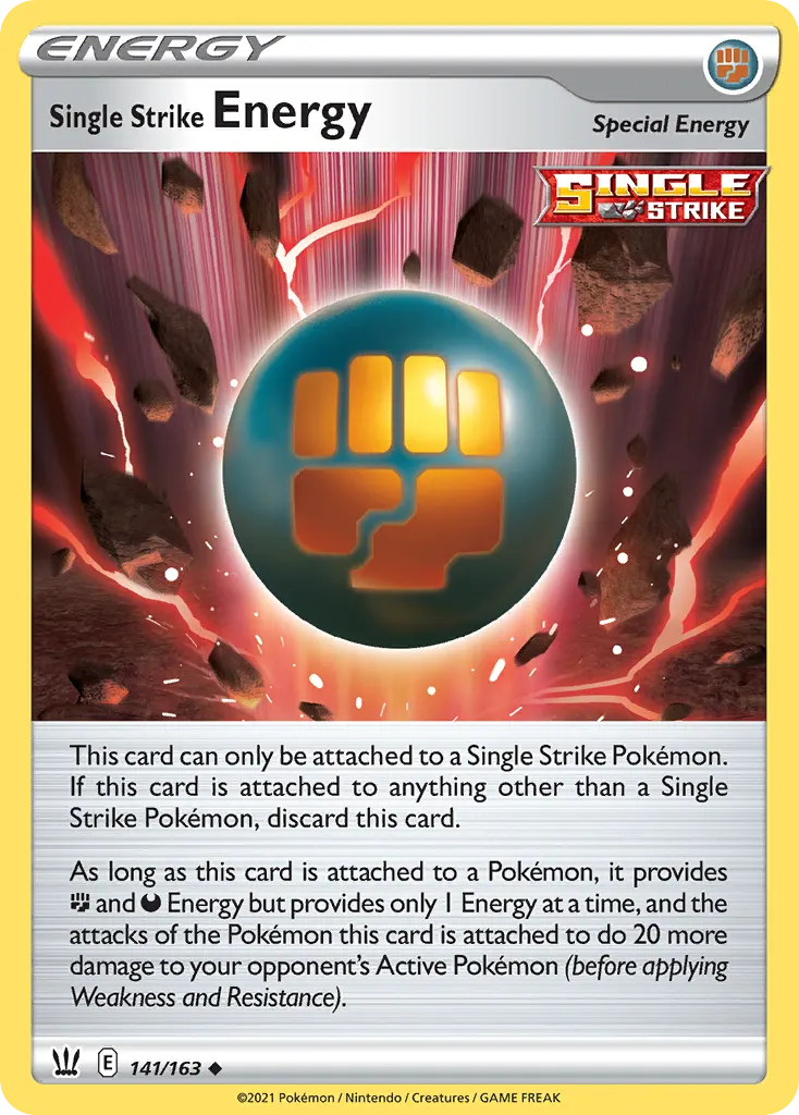 Single Strike Energy — Battle Styles 141 Pokémon card