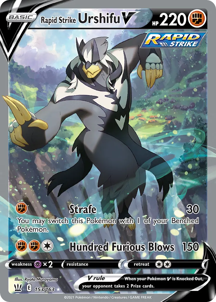 Rapid Strike Urshifu V — Battle Styles 153 Pokémon card
