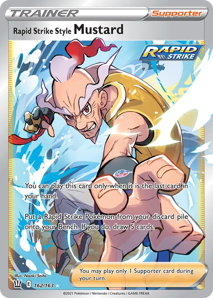 Rapid Strike Style Mustard — Battle Styles 162 Pokémon card