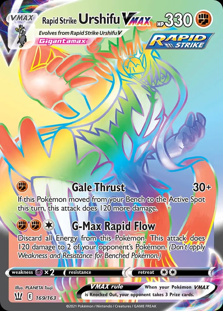 Rapid Strike Urshifu VMAX — Battle Styles 169 Pokémon card
