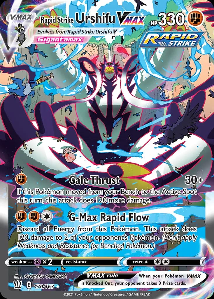 Rapid Strike Urshifu VMAX — Battle Styles 170 Pokémon card
