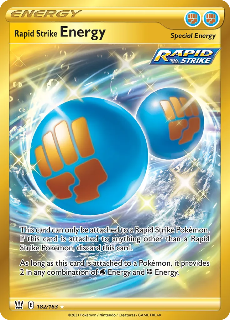Rapid Strike Energy — Battle Styles 182 Pokémon card