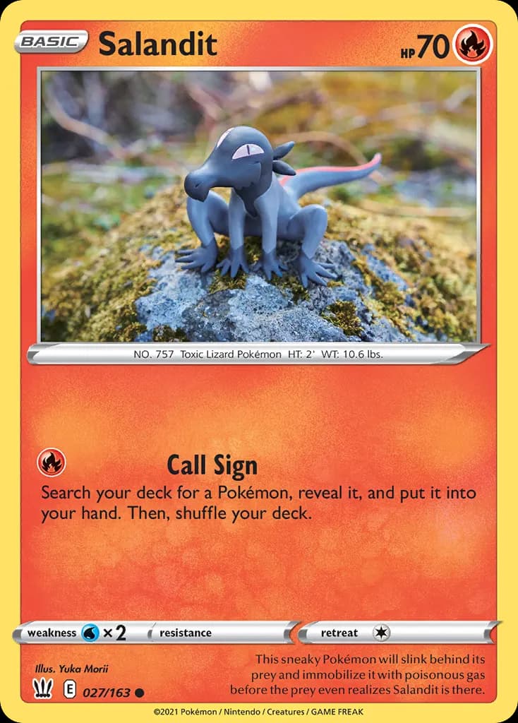 Salandit — Battle Styles 27 Pokémon card