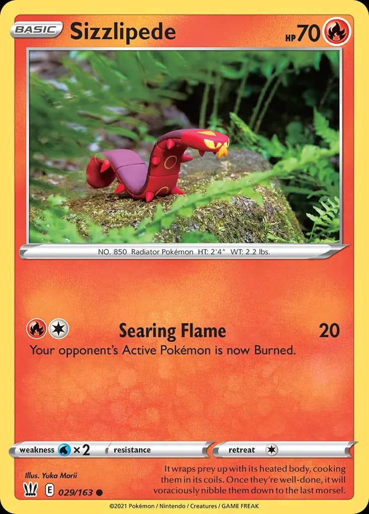 Sizzlipede — Battle Styles 29 Pokémon card