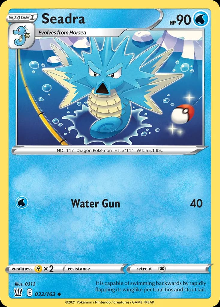 Seadra — Battle Styles 32 Pokémon card