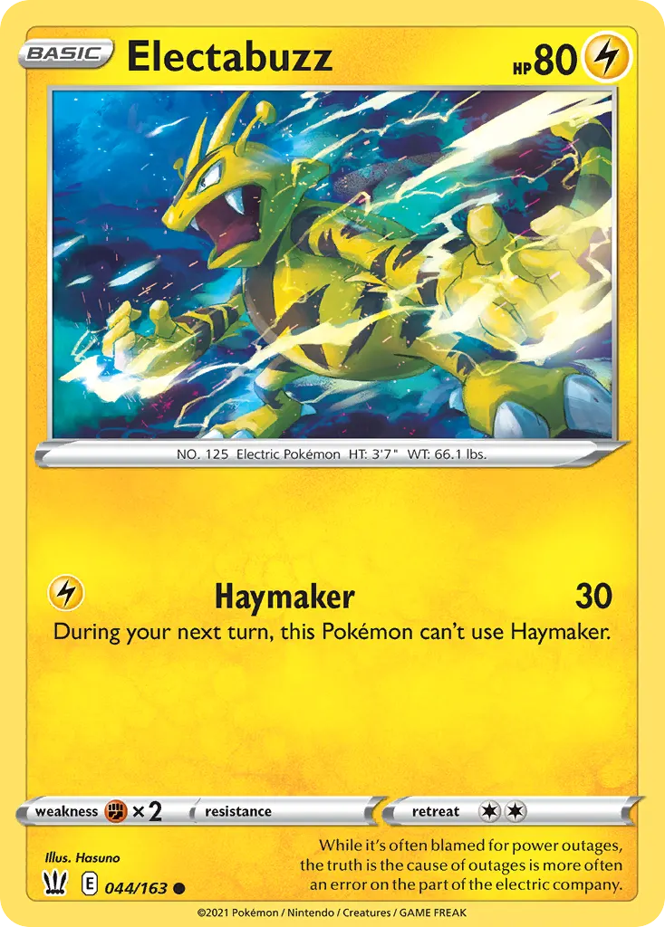 Electabuzz — Battle Styles 44 Pokémon card