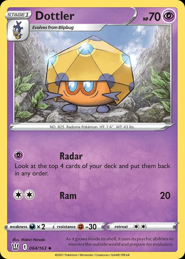 Dottler — Battle Styles 64 Pokémon card
