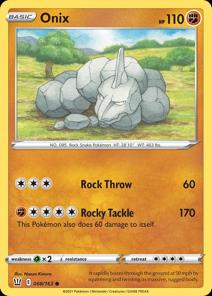 Onix — Battle Styles 68 Pokémon card