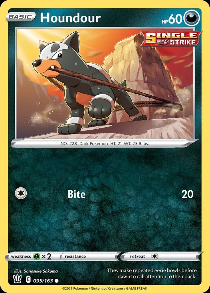 Houndour — Battle Styles 95 Pokémon card