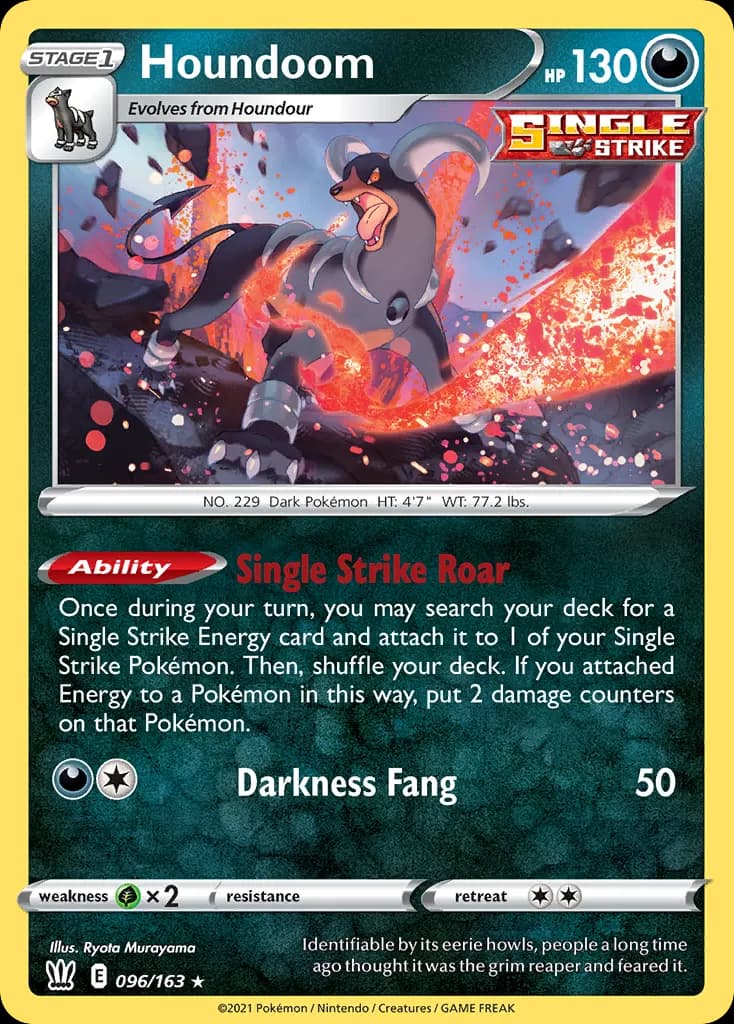 Houndoom — Battle Styles 96 Pokémon card