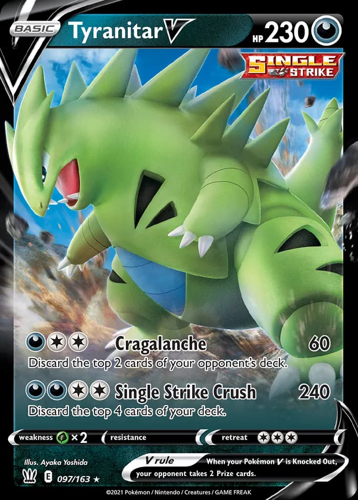 Tyranitar V — Battle Styles 97 Pokémon card