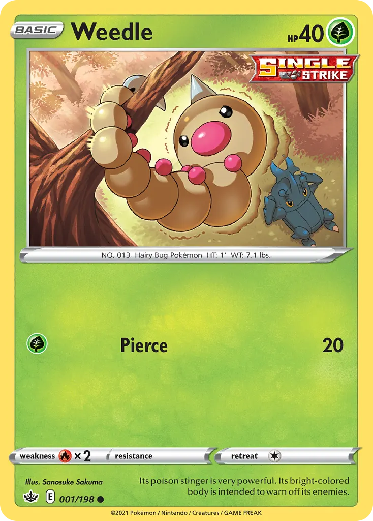 Weedle — Chilling Reign 1 Pokémon card