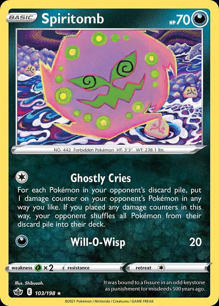 Spiritomb — Chilling Reign 103 Pokémon card