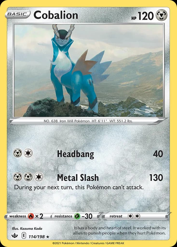 Cobalion — Chilling Reign 114 Pokémon card