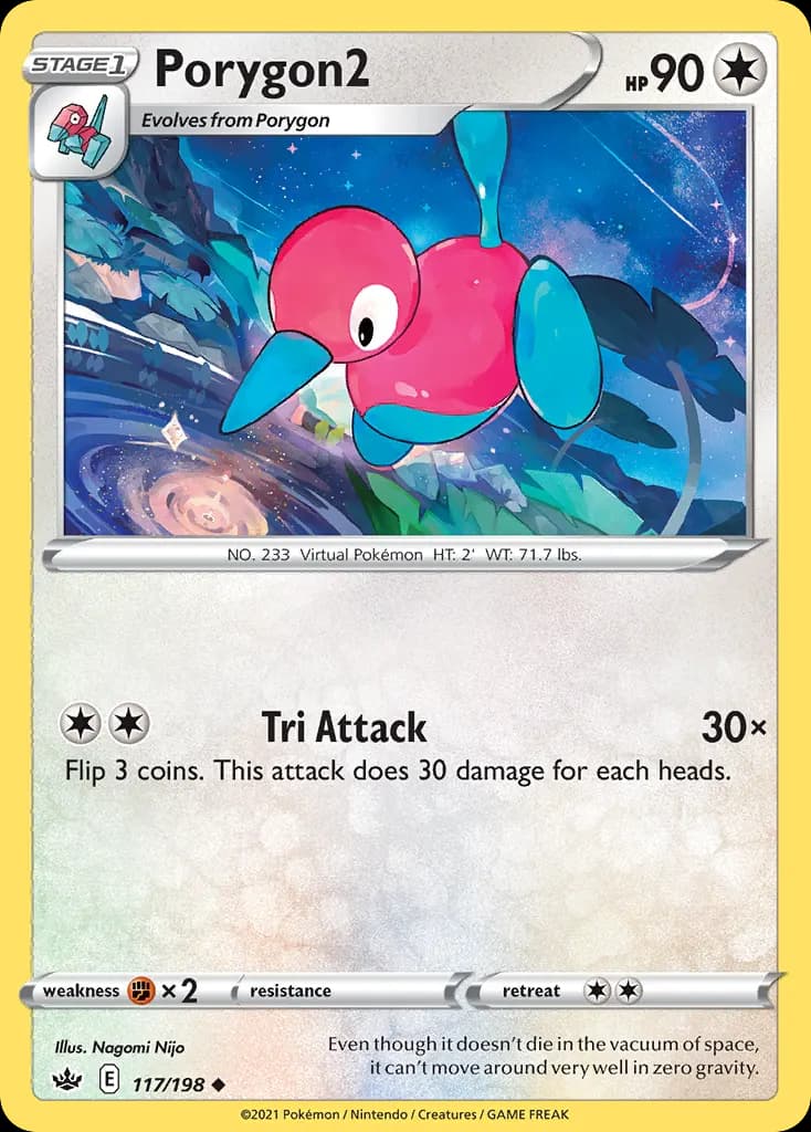 Porygon2 — Chilling Reign 117 Pokémon card