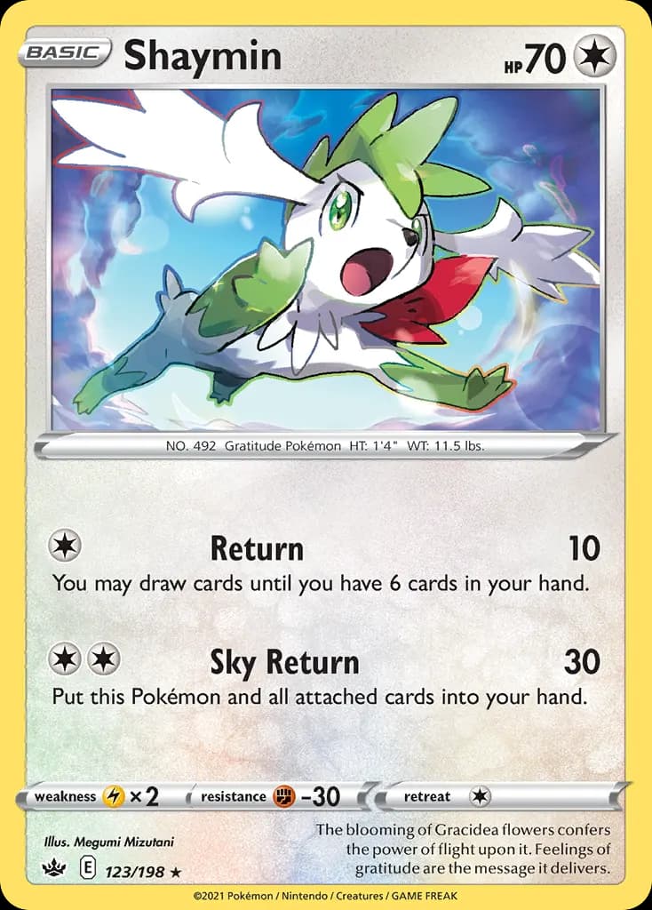 Shaymin — Chilling Reign 123 Pokémon card