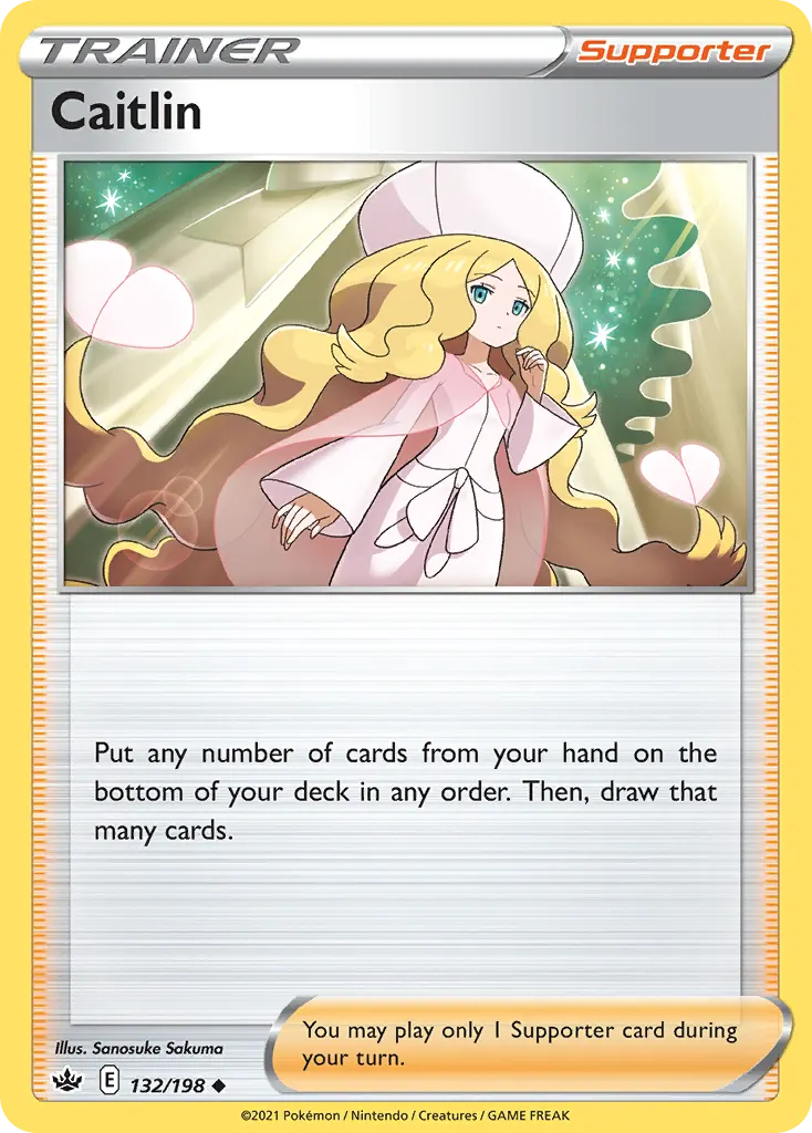 Caitlin — Chilling Reign 132 Pokémon card