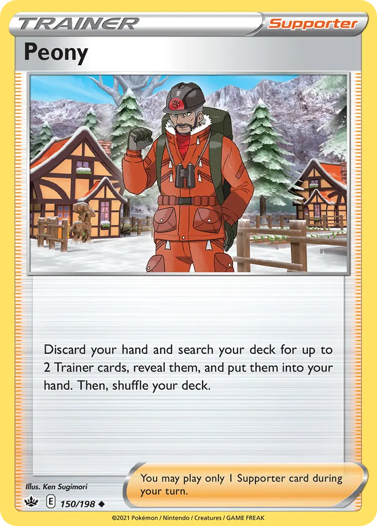 Peony — Chilling Reign 150 Pokémon card