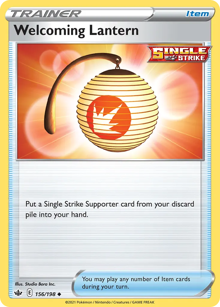 Welcoming Lantern — Chilling Reign 156 Pokémon card