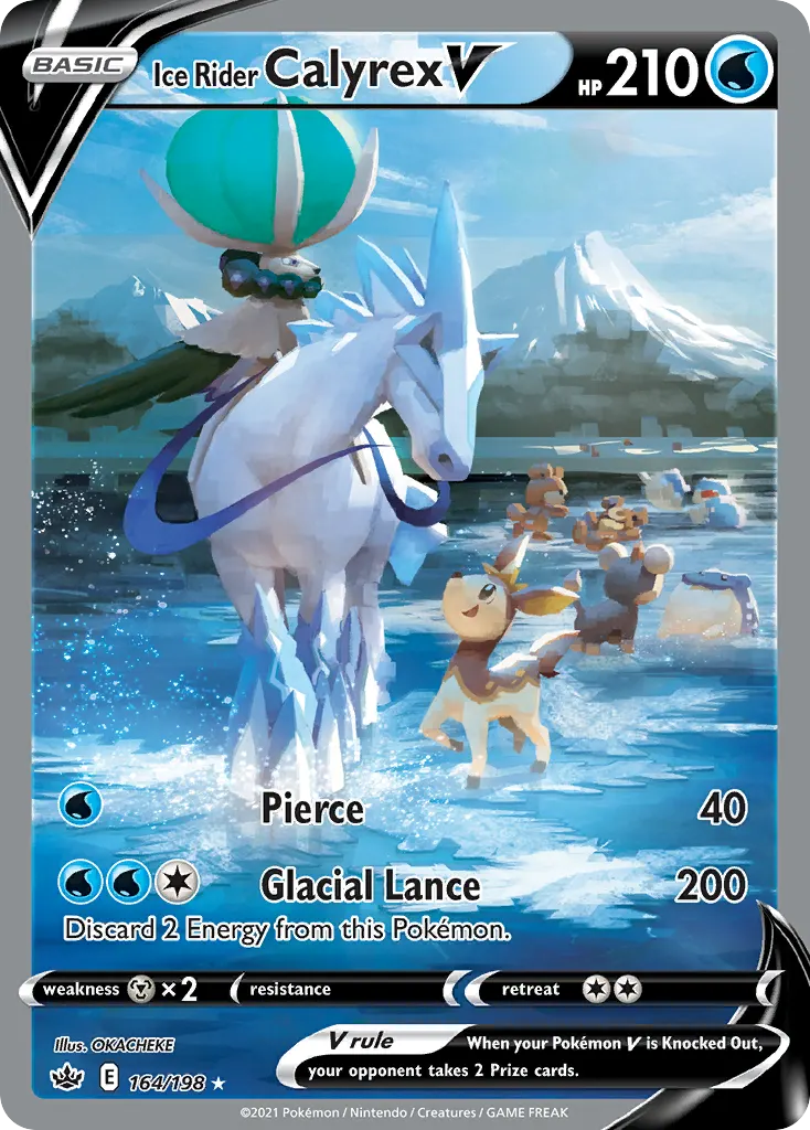 Ice Rider Calyrex V — Chilling Reign 164 Pokémon card