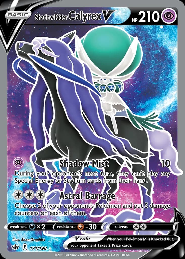 Shadow Rider Calyrex V — Chilling Reign 171 Pokémon card