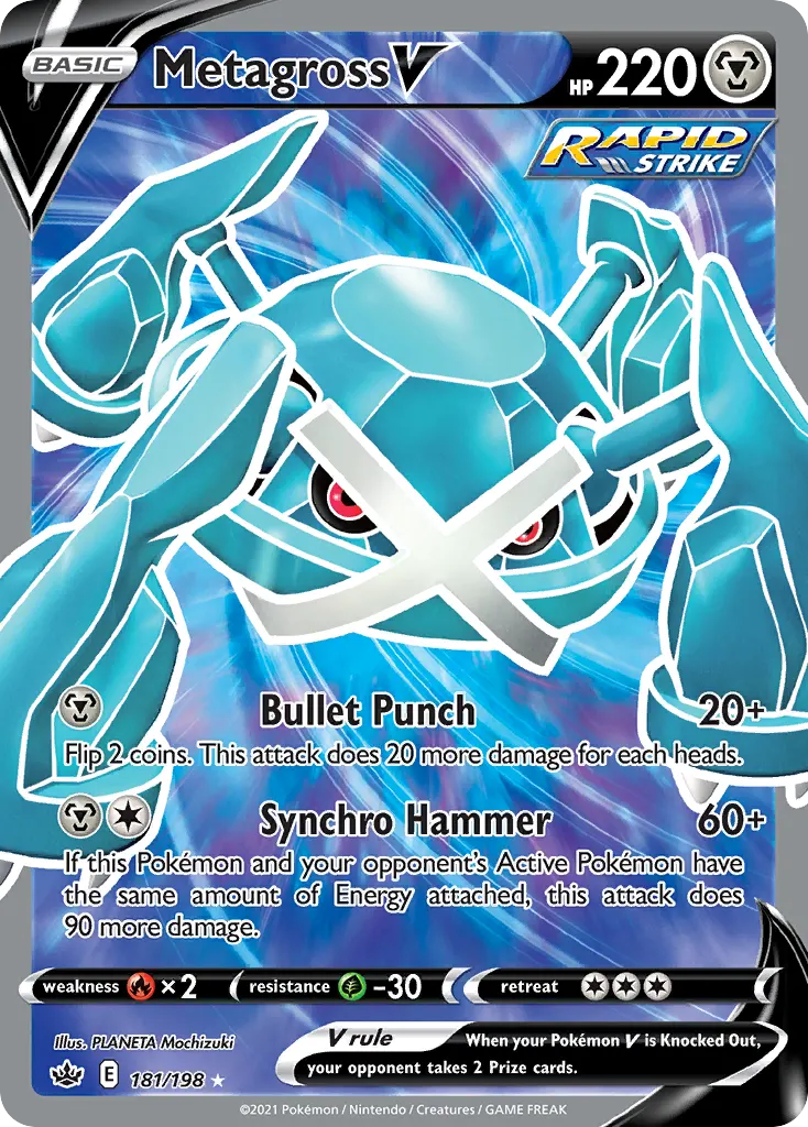Metagross V — Chilling Reign 181 Pokémon card
