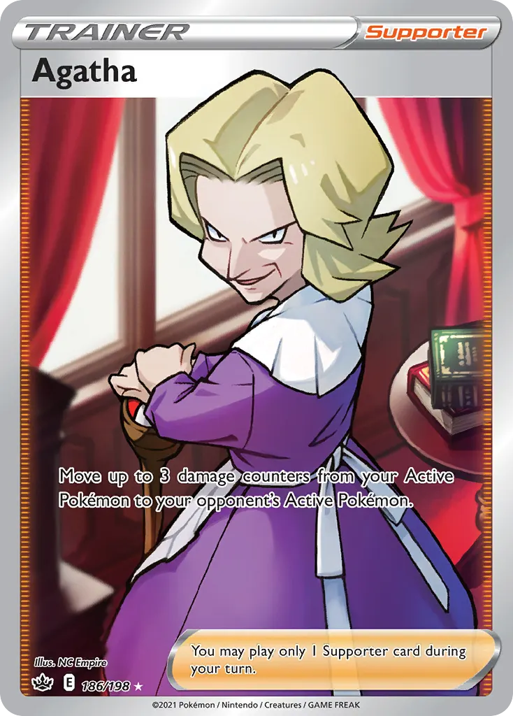 Agatha — Chilling Reign 186 Pokémon card