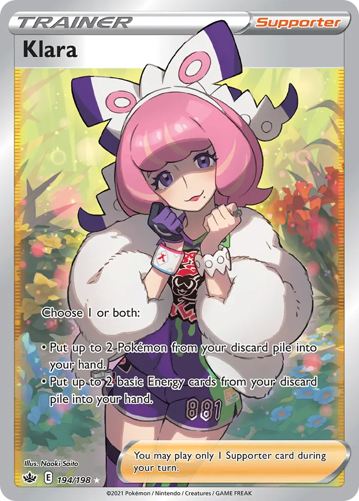 Klara — Chilling Reign 194 Pokémon card