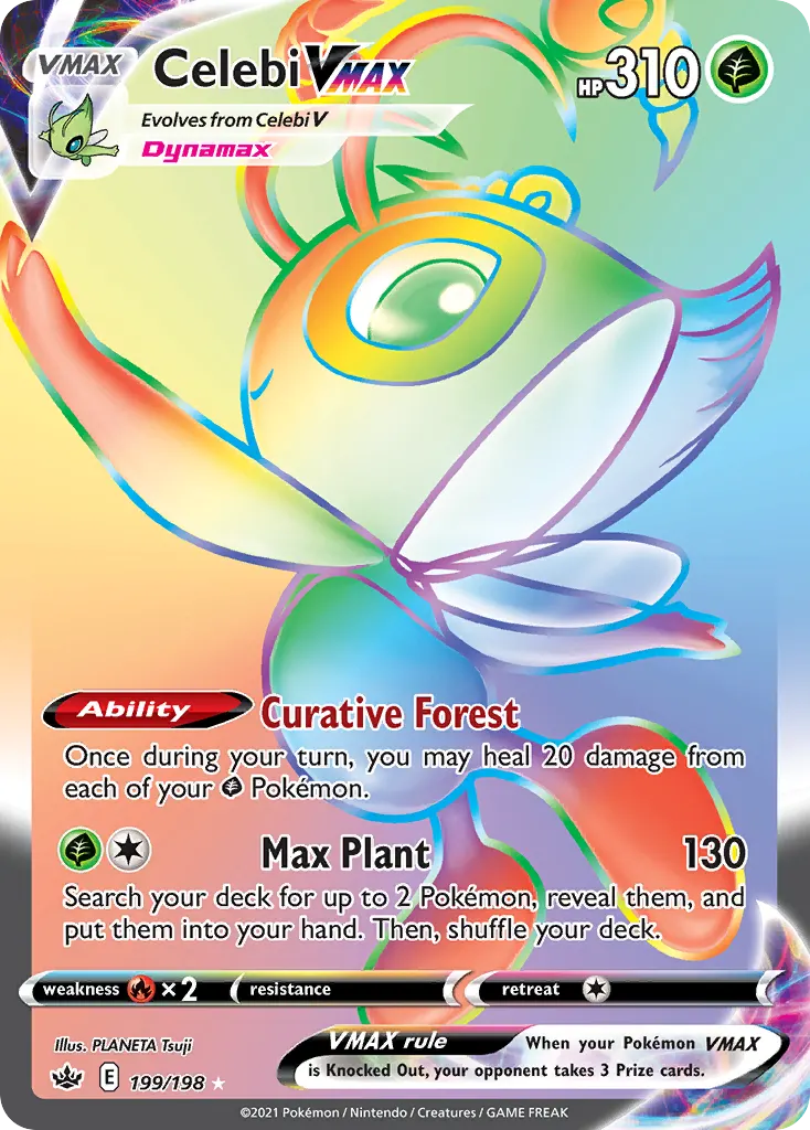 Celebi VMAX — Chilling Reign 199 Pokémon card