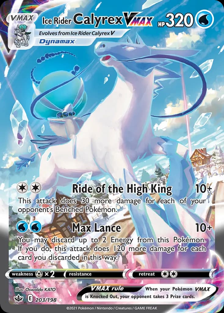 Ice Rider Calyrex VMAX — Chilling Reign 203 Pokémon card