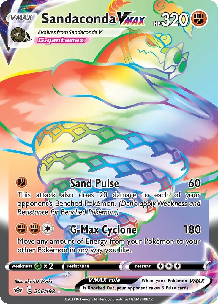 Sandaconda VMAX — Chilling Reign 206 Pokémon card