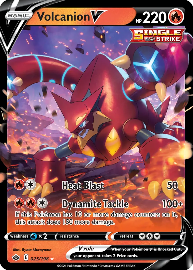 Volcanion V — Chilling Reign 25 Pokémon card