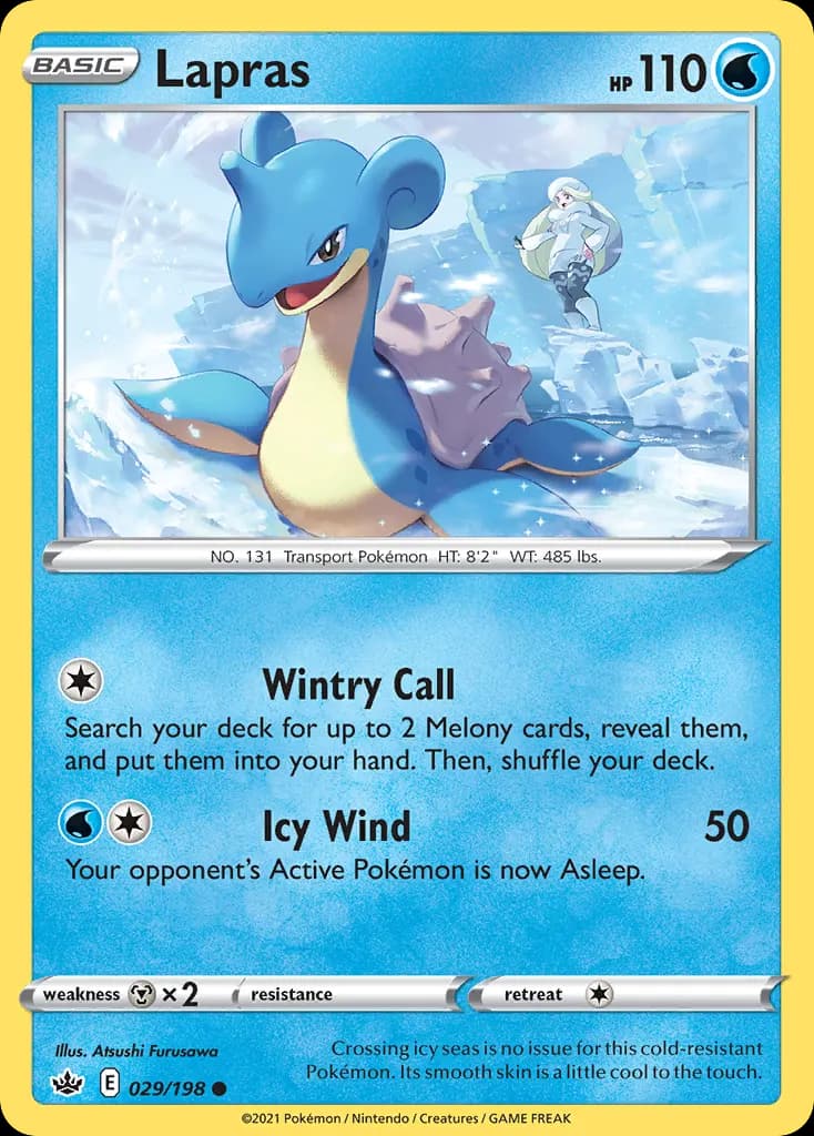 Lapras — Chilling Reign 29 Pokémon card