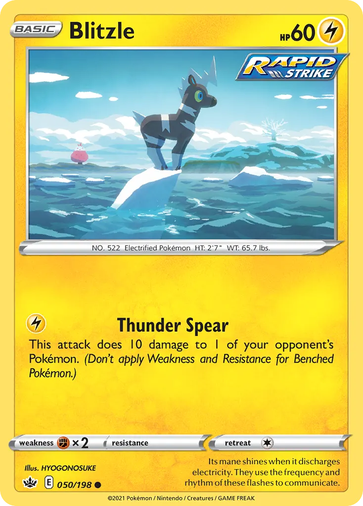Blitzle — Chilling Reign 50 Pokémon card