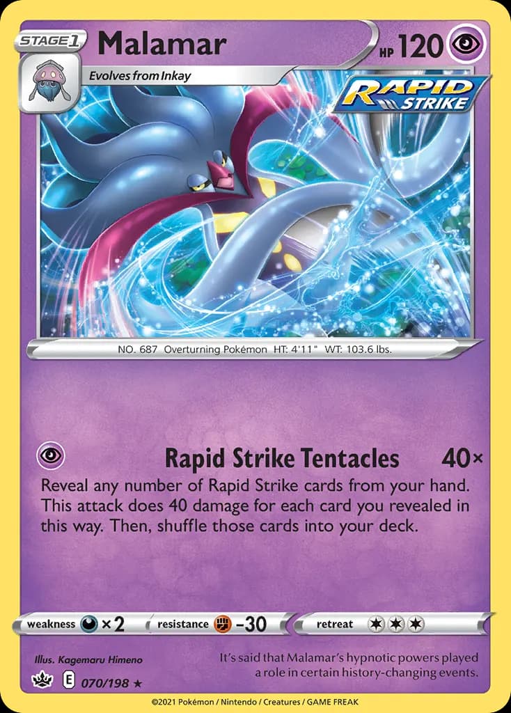 Malamar — Chilling Reign 70 Pokémon card