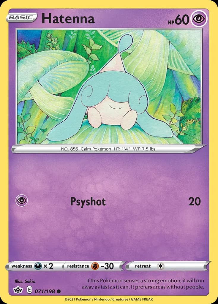 Hatenna — Chilling Reign 71 Pokémon card