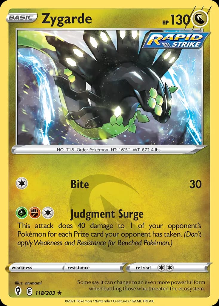 Zygarde — Evolving Skies 118 Pokémon card