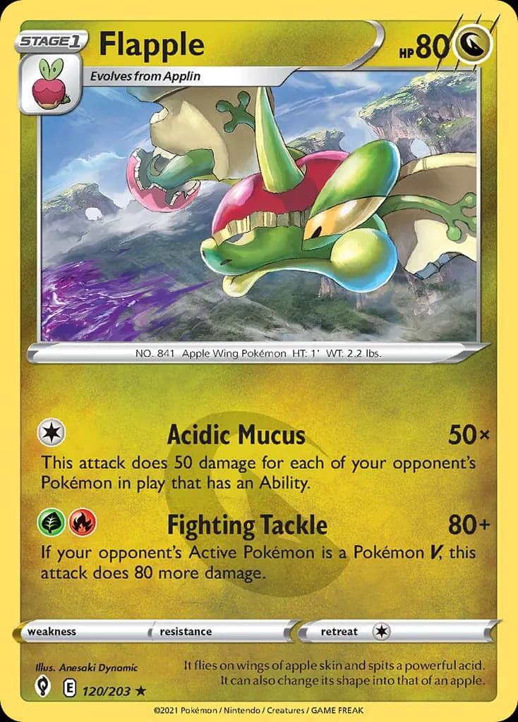 Flapple — Evolving Skies 120 Pokémon card