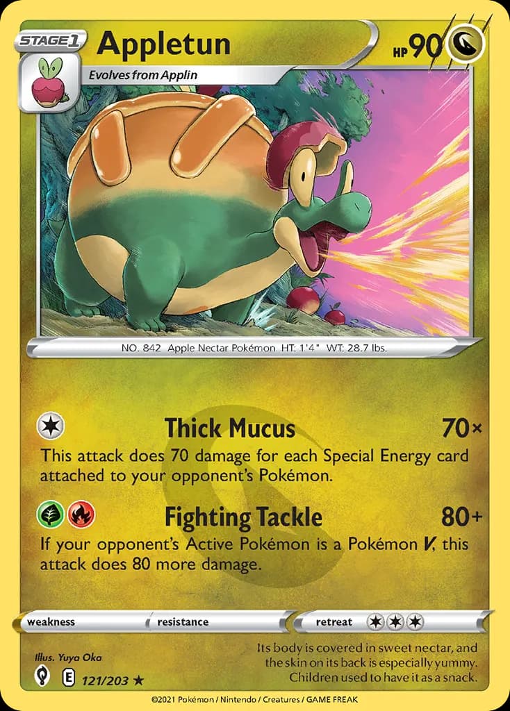 Appletun — Evolving Skies 121 Pokémon card