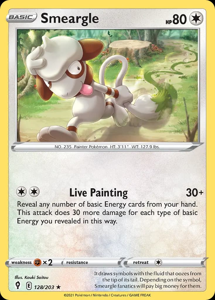 Smeargle — Evolving Skies 128 Pokémon card