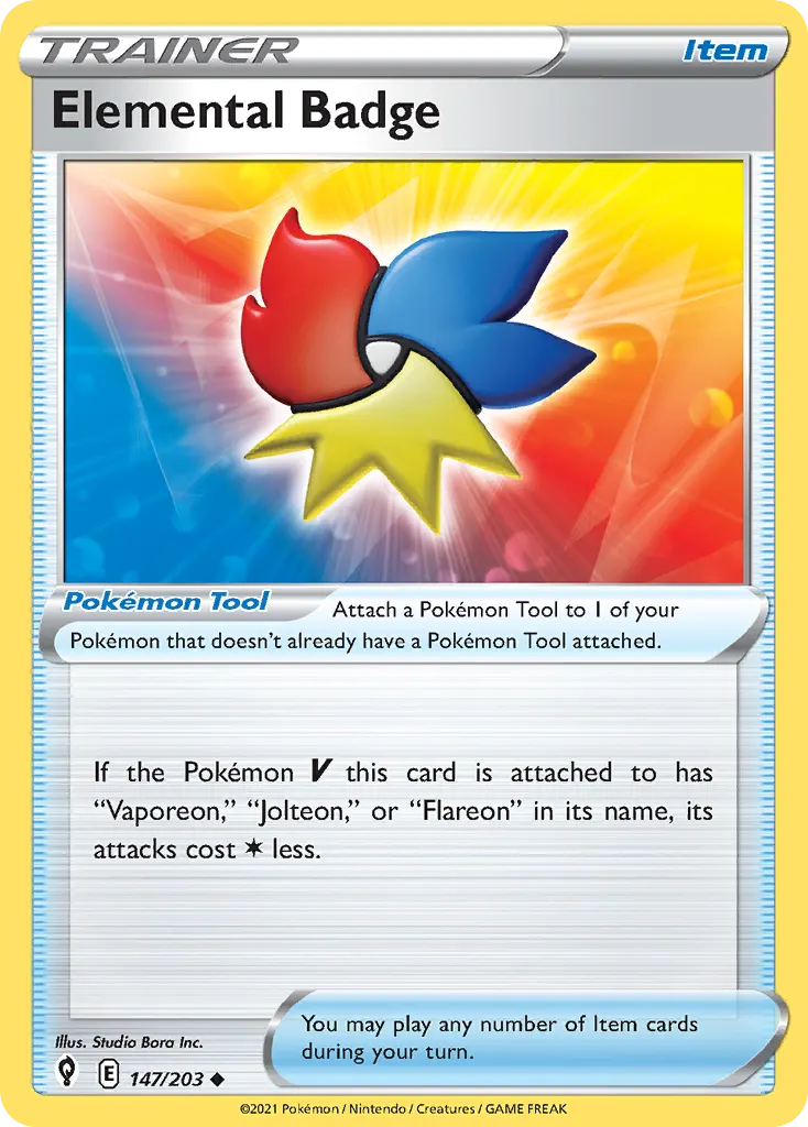 Elemental Badge — Evolving Skies 147 Pokémon card